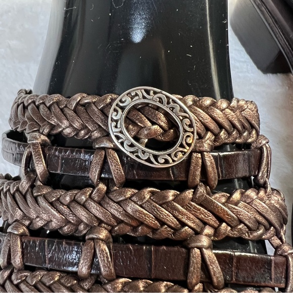 BRIGHTON Rita Woven Leather Slides Size 9N - Picture 6 of 12